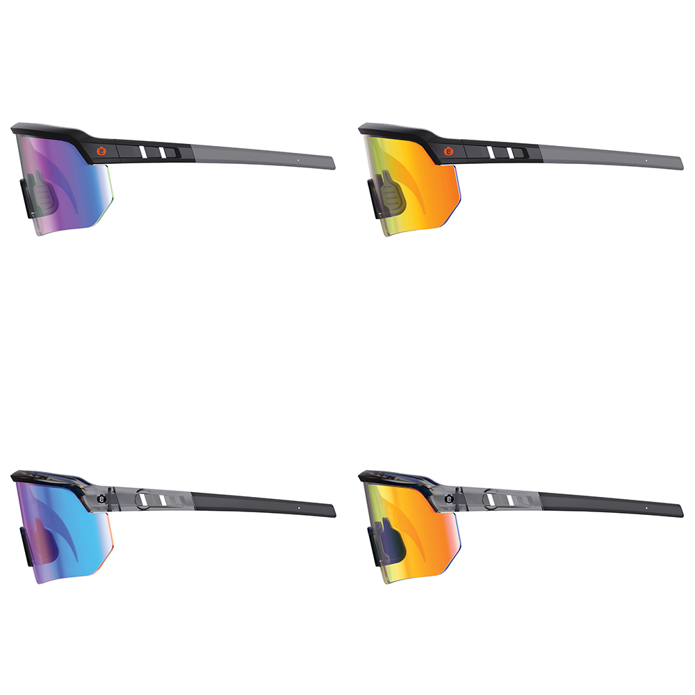 Ergodyne Skullerz AEGIR Anti-Scratch and Enhanced Anti-Fog Safety Glasses Sunglasses with Mirror Lenses from Columbia Safety